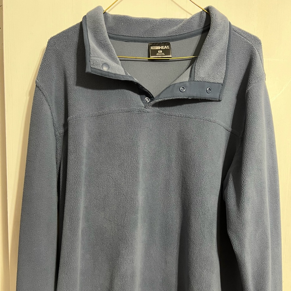 XL Fleece Quarter Button Up